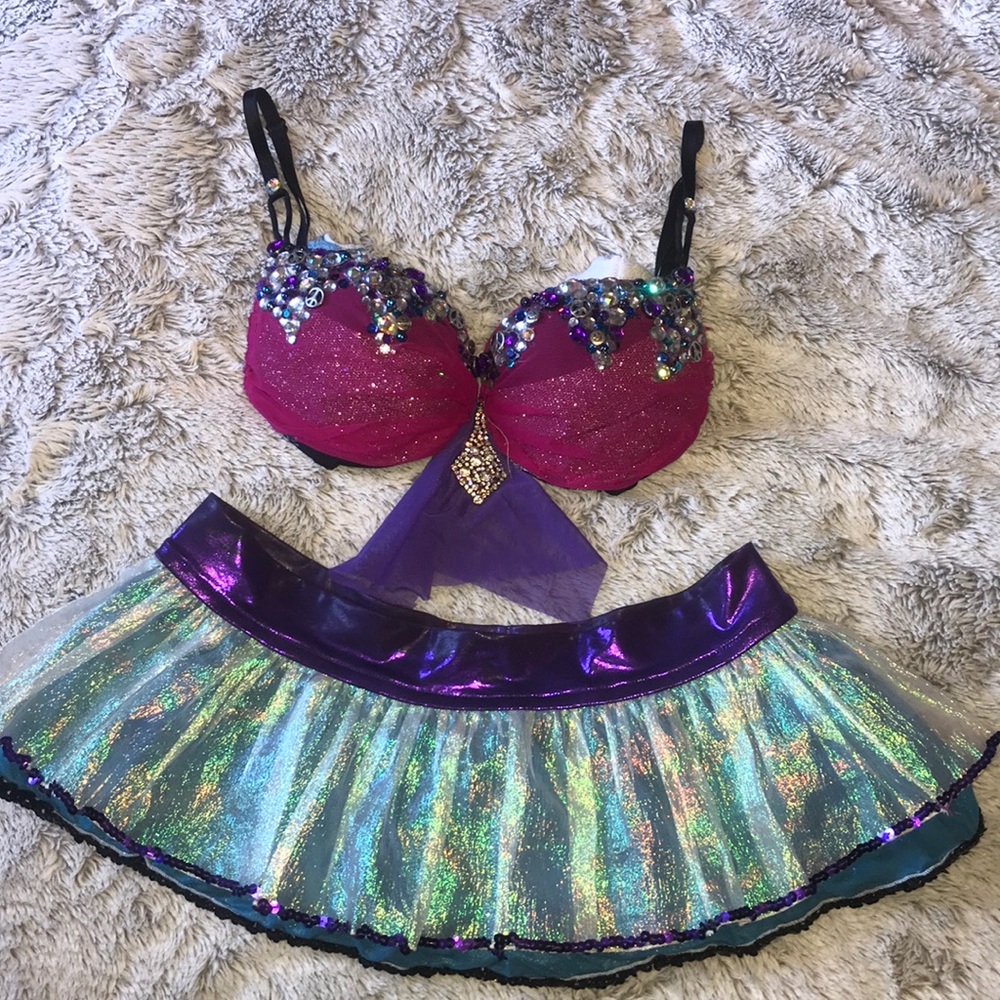 Rave outfit Disco Cheekz Skirt Rave Bra